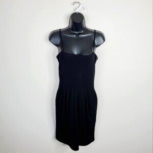 Whistles Black Stretch Jersey Pocket Cocktail Wedding Party Dress S